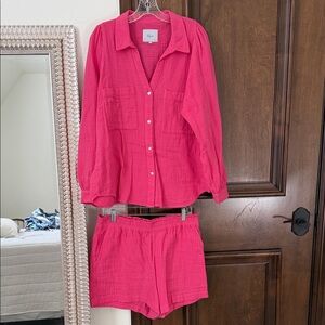 Rails Hot Pink Linen Set